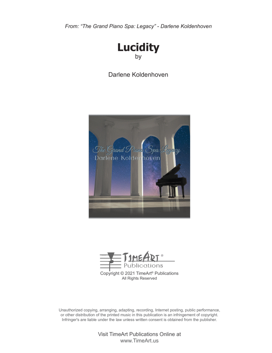 Lucidity Piano Solo scores gallery preview page 1