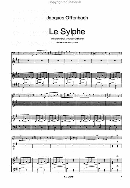Le Sylphe (1838) Cello - Sheet Music