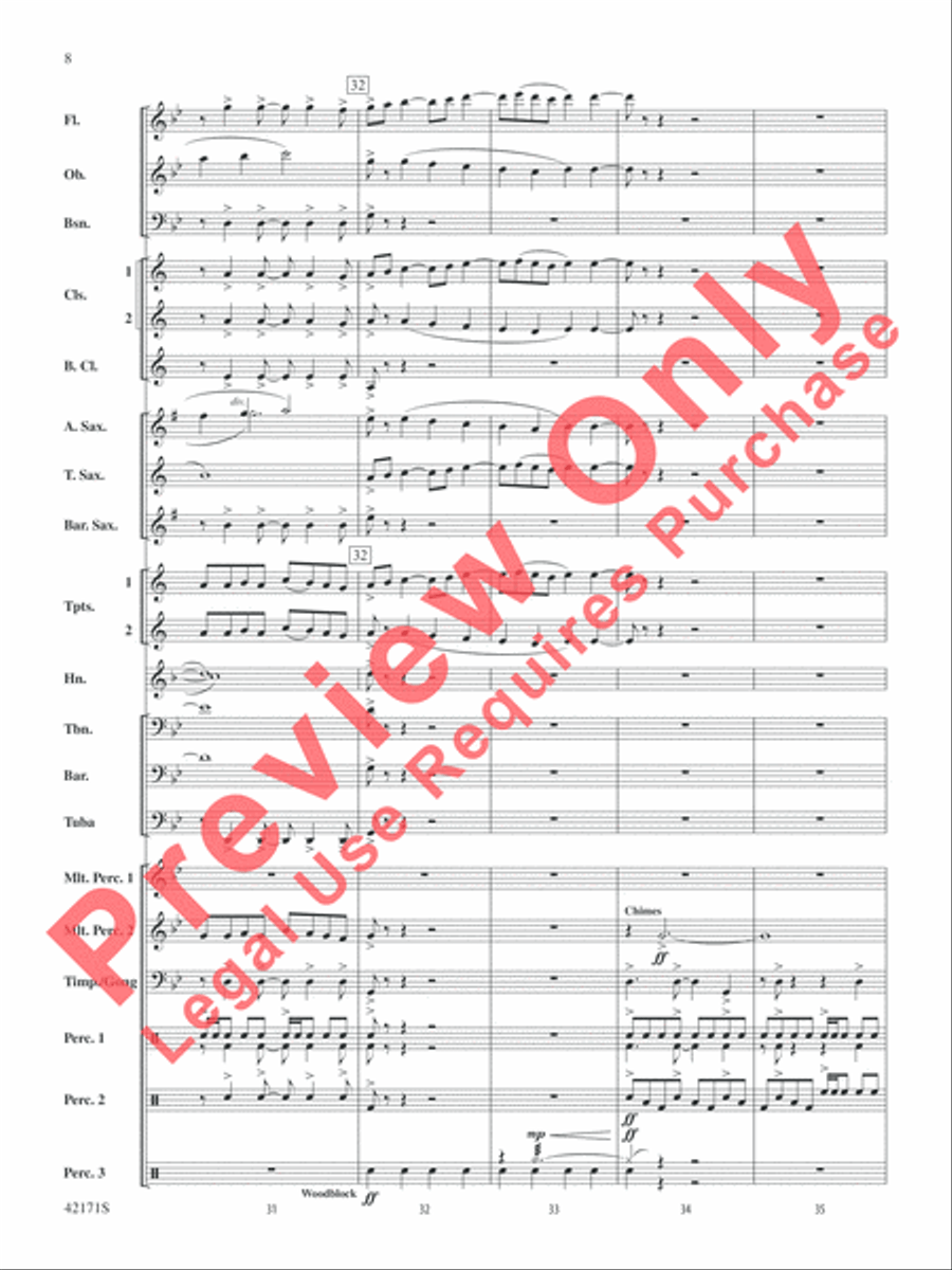 Prelude and Firestorm Concert Band scores gallery preview page 9
