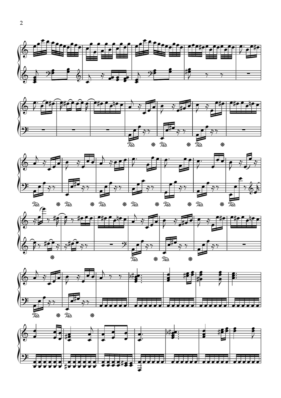 Fur Elise Easy Piano scores gallery preview page 2