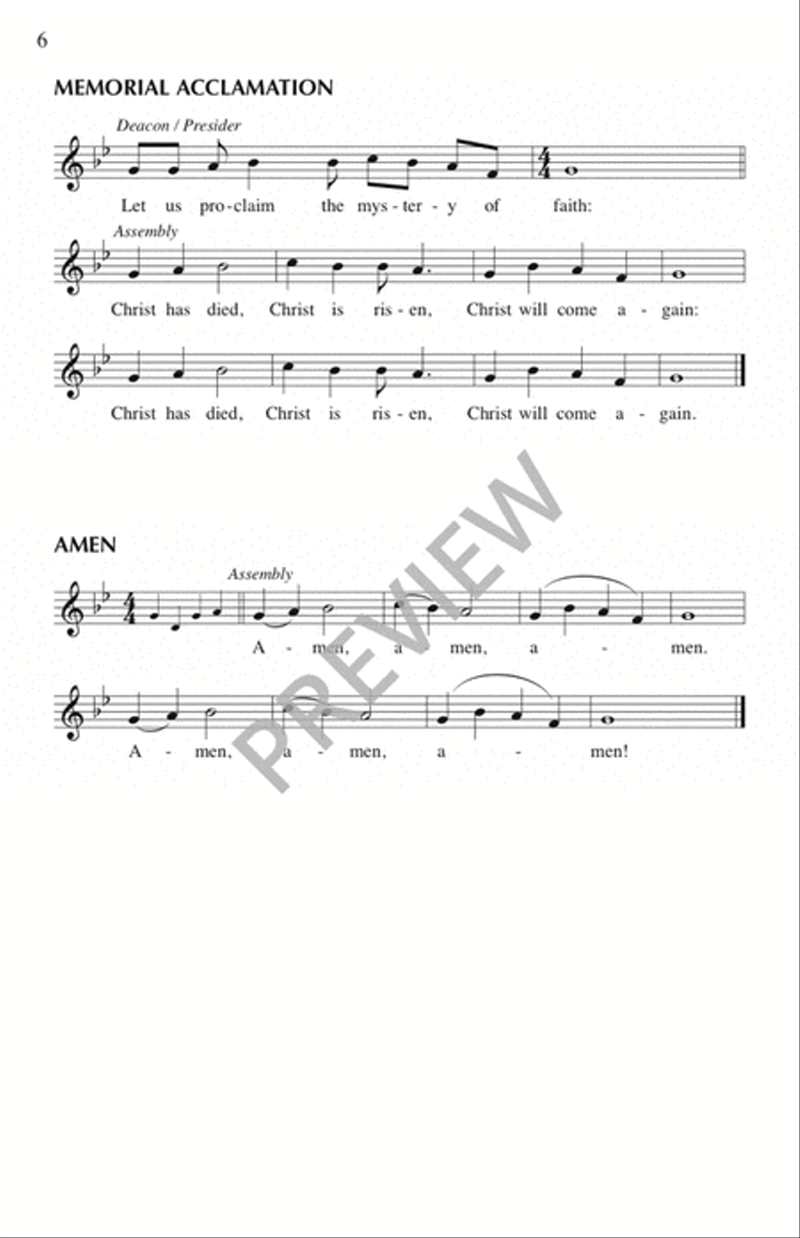 Mass of Creation - Assembly edition Unison Choir scores gallery preview page 7