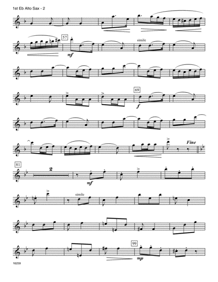Scherzo (from String QuartetNo. 1 In D) - Alto Sax 1