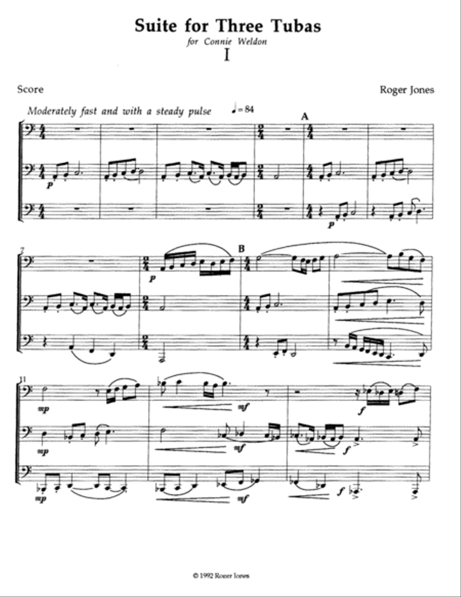 Suite for Three Tubas Brass Trio scores gallery preview page 3