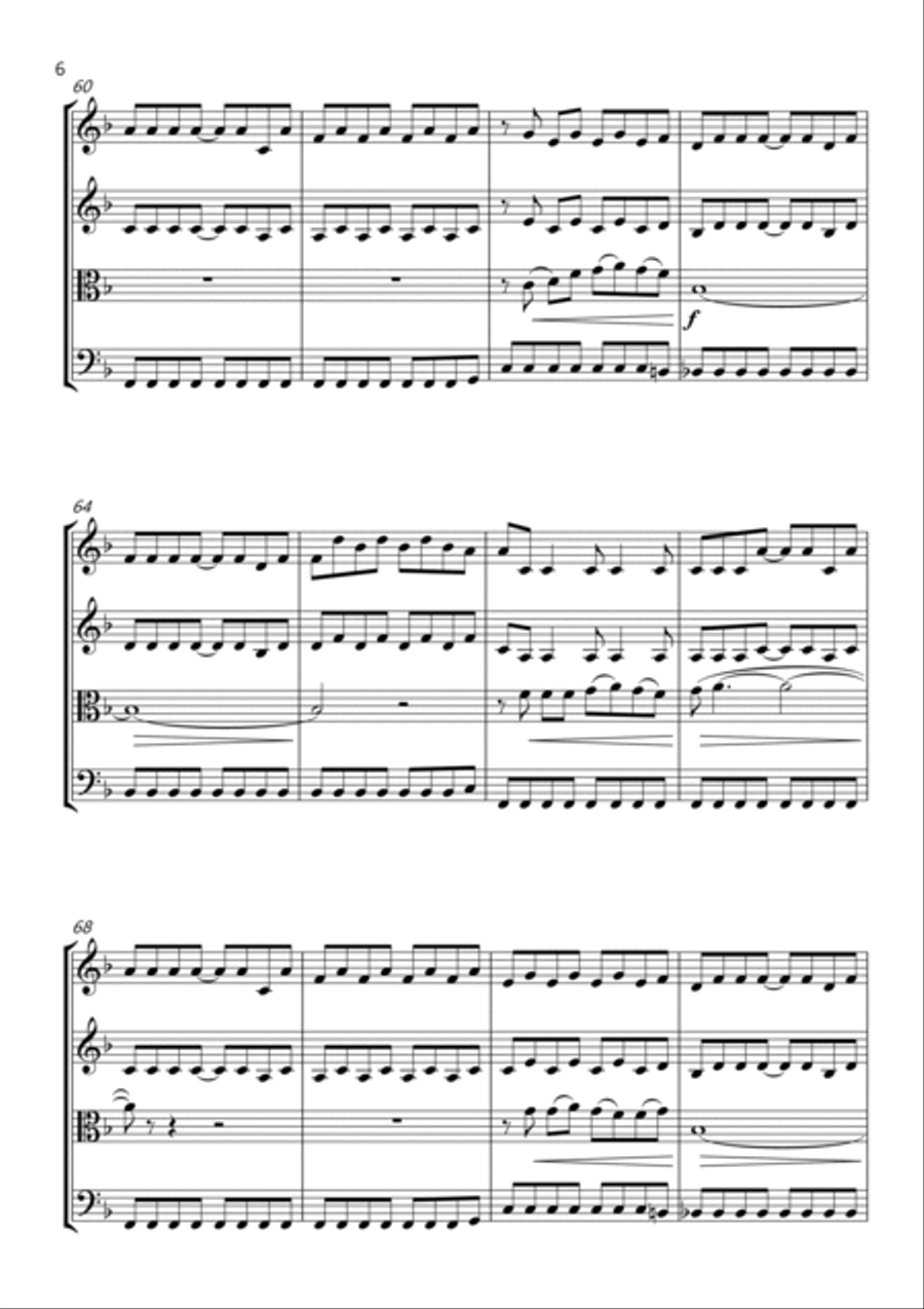 Go Your Own Way String Quartet scores gallery preview page 6