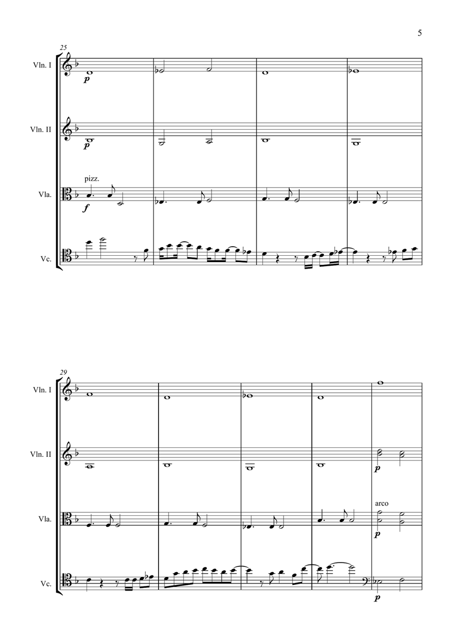 Distractions String Quartet scores gallery preview page 5