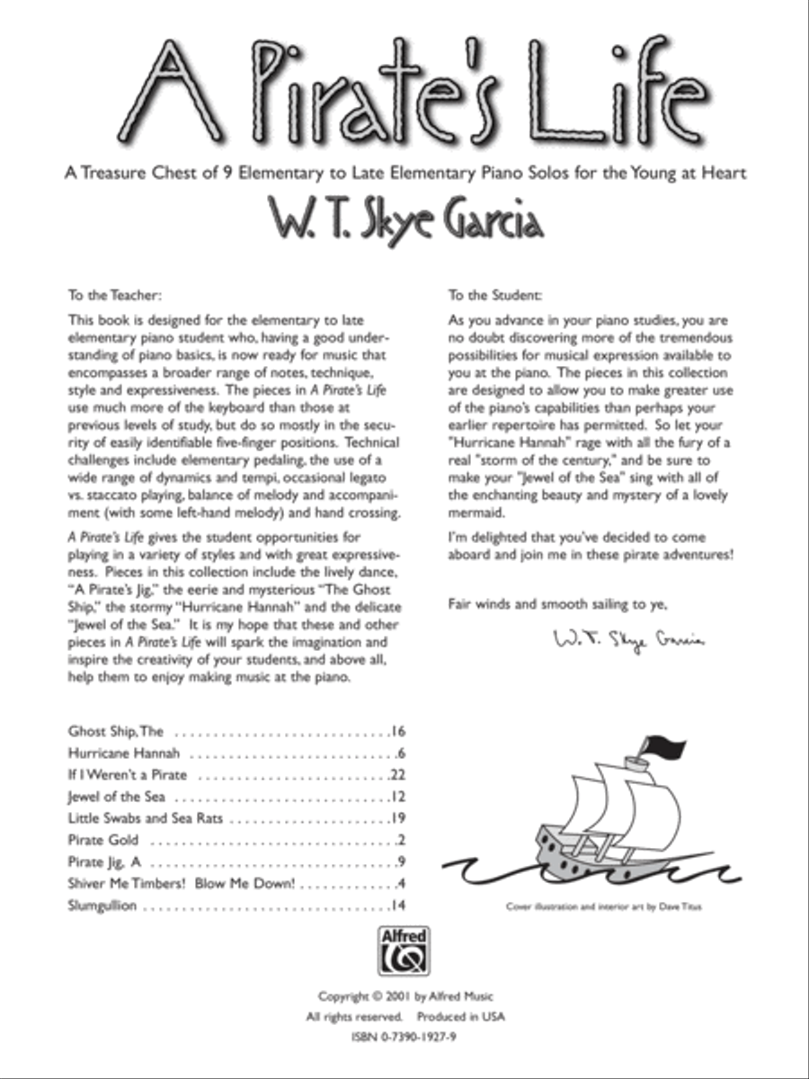 A Pirate's Life Easy Piano scores gallery preview page 2
