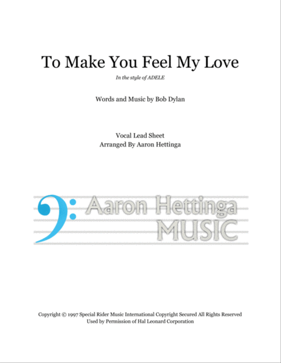 Make You Feel My Love Piano scores gallery preview page 1