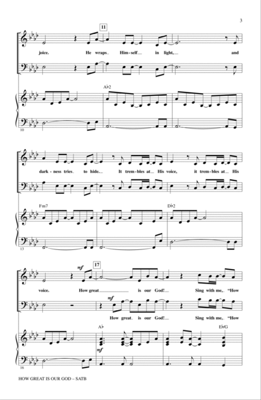 How Great Is Our God (arr. Keith Christopher) 4-Part scores gallery preview page 2