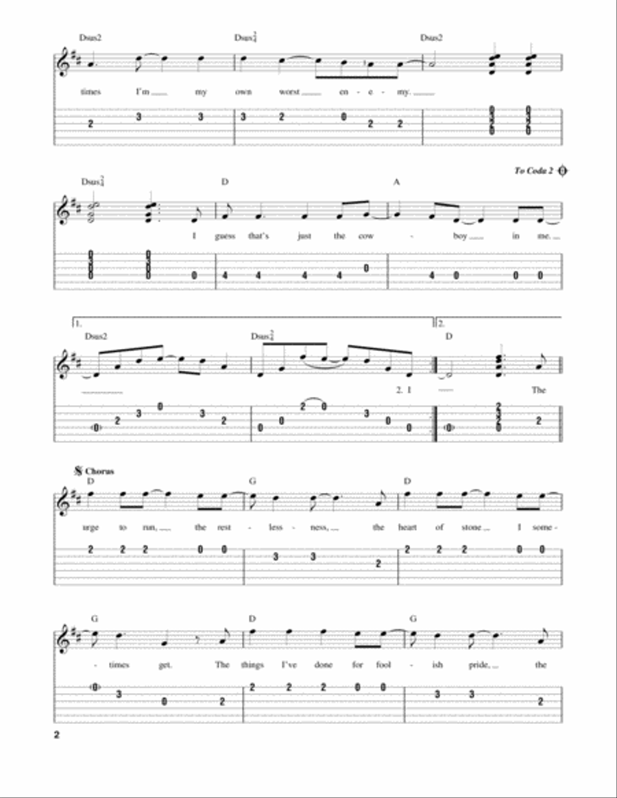 The Cowboy In Me The Cowboy In Me Electric Guitar scores gallery preview page 2