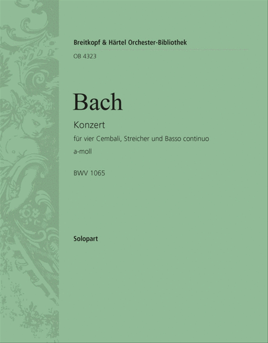 Harpsichord Concerto in A minor BWV 1065 Orchestra scores gallery preview page 1