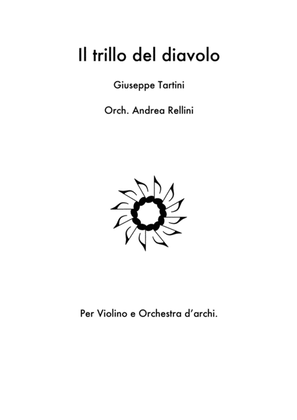 Book cover for Il Trillo Del Diavolo - Devil's Trill Sonata- by Giuseppe Tartini arranged for String Orchestra