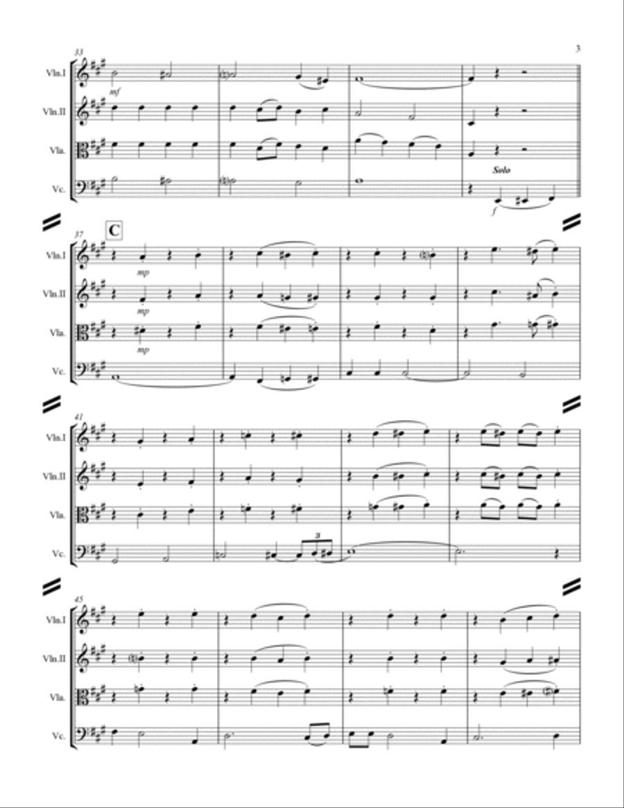 A Pretty Girl is Like a Melody (for String Quartet) String Quartet scores gallery preview page 4