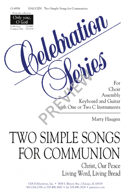 Two Simple Songs for Communion: