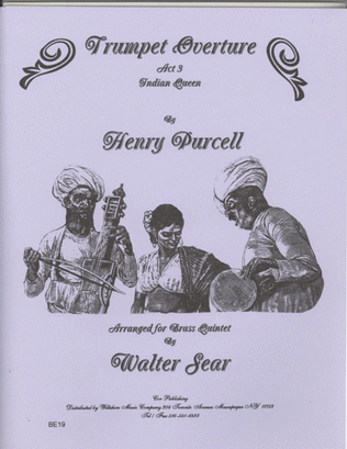 Book cover for Trumpet Overature, Act III, "Indian Queen" (Sear)