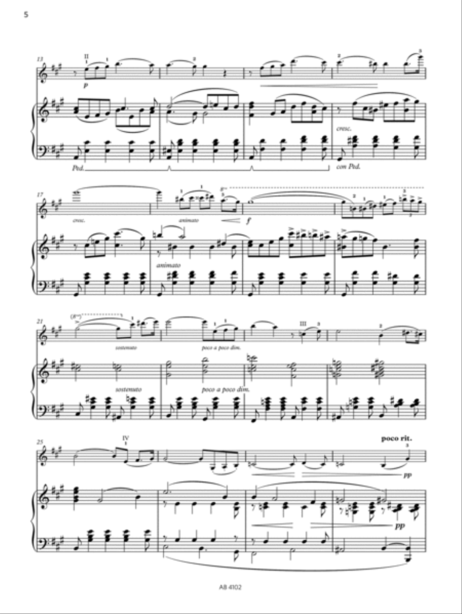 Romance (Grade 8, B1, from the ABRSM Violin Syllabus from 2024) Violin Solo scores gallery preview page 5