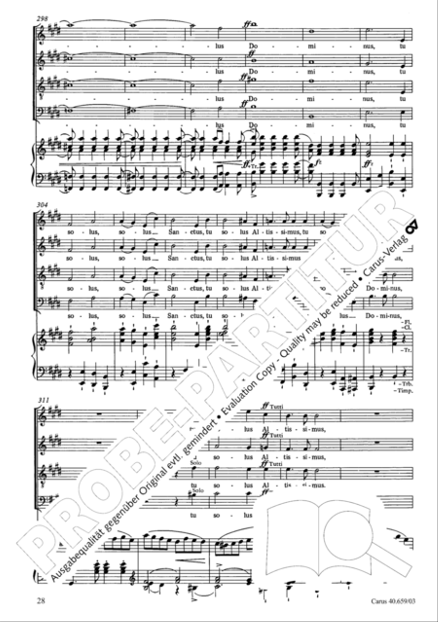 Mass in A flat major (Messe in As) 4-Part scores gallery preview page 29