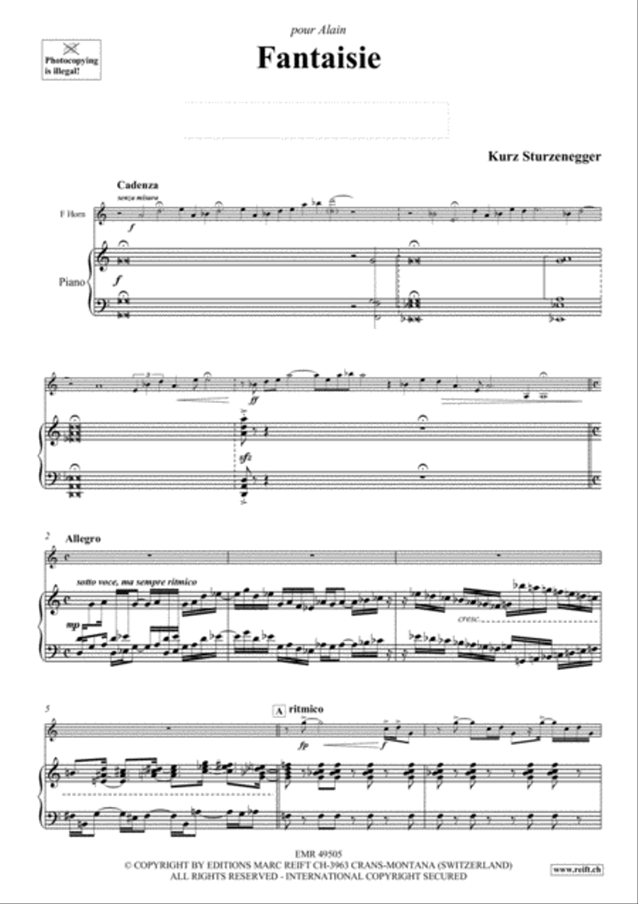 Fantaisie Horn scores gallery preview page 5