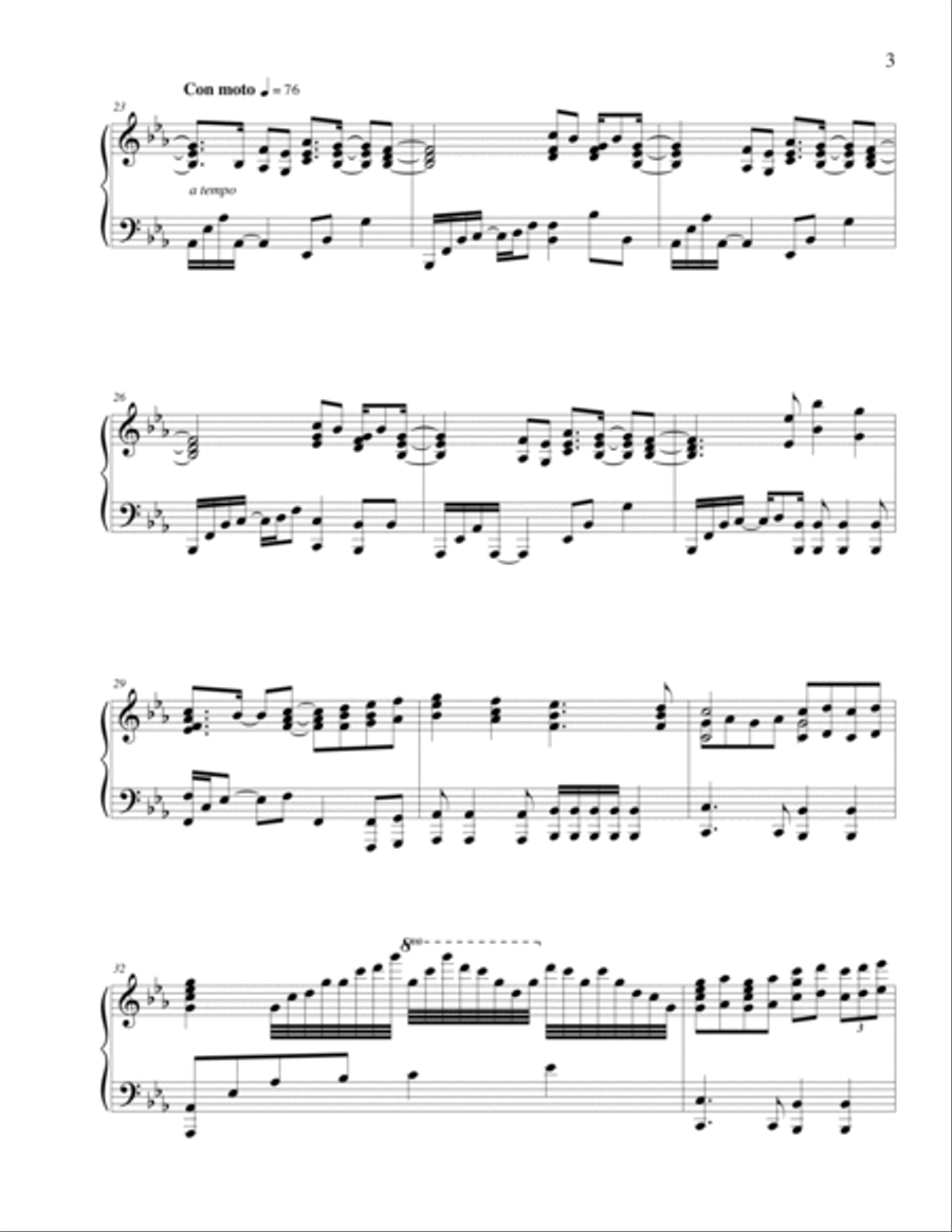 O The Blood Piano Solo scores gallery preview page 4