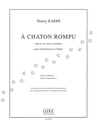 Book cover for A Chaton Rompu (double Bass & Piano)
