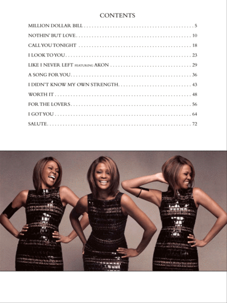 Whitney Houston -- I Look to You Piano, Vocal, Guitar scores gallery preview page 2