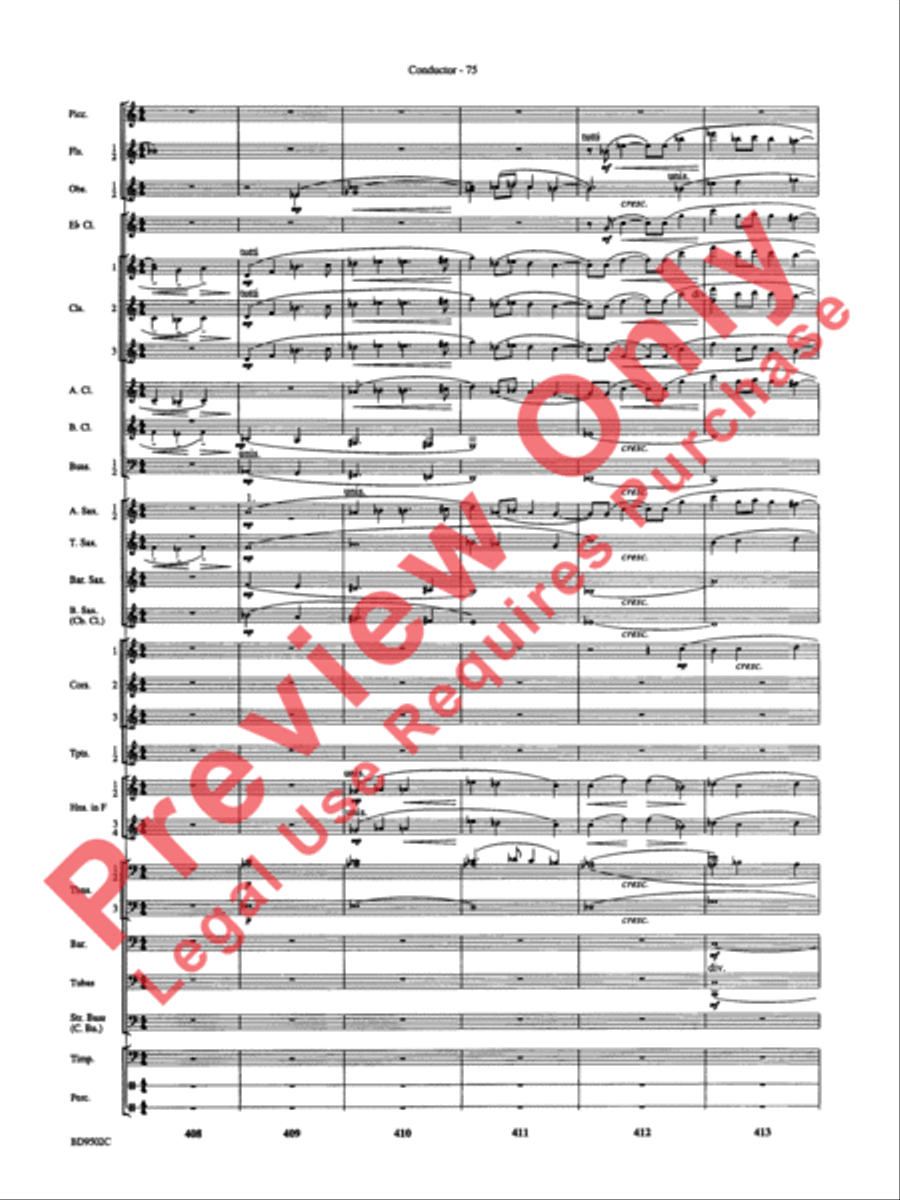 Symphony No. 3 for Band Concert Band scores gallery preview page 78