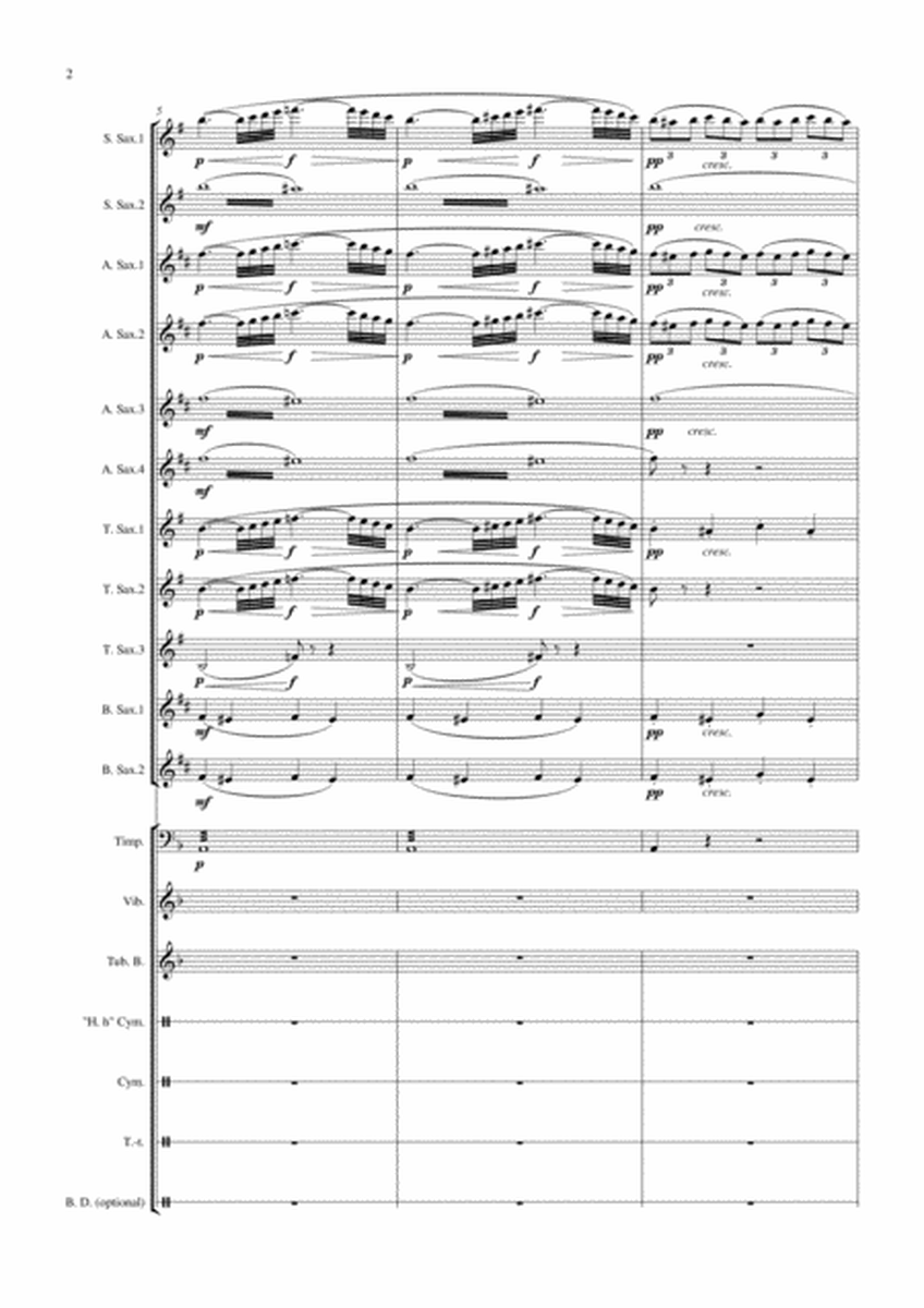 Night on the Bare Mountain arranged for Saxophone Ensemble Score only