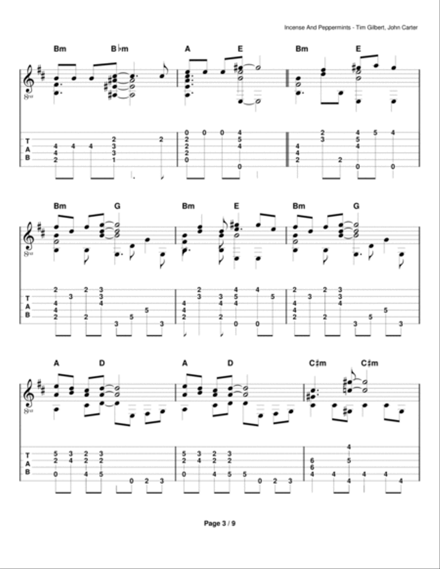Incense And Peppermints Electric Guitar scores gallery preview page 3