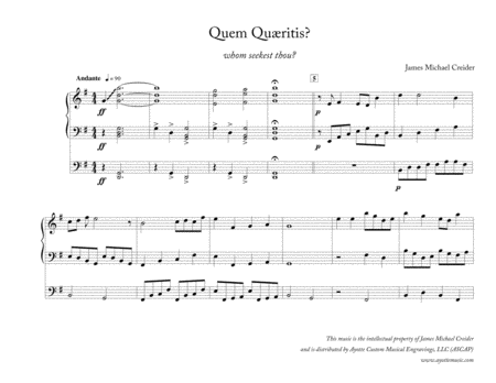 Quem Quaeritis (Whom Seekest Thou) for Organ Solo image number null