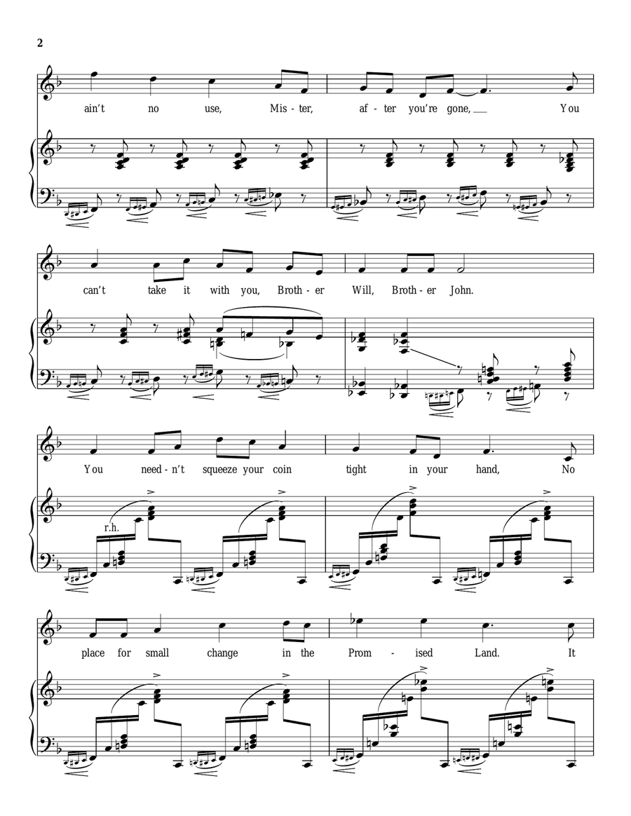 Brother Will, Brother John Piano, Vocal scores gallery preview page 2