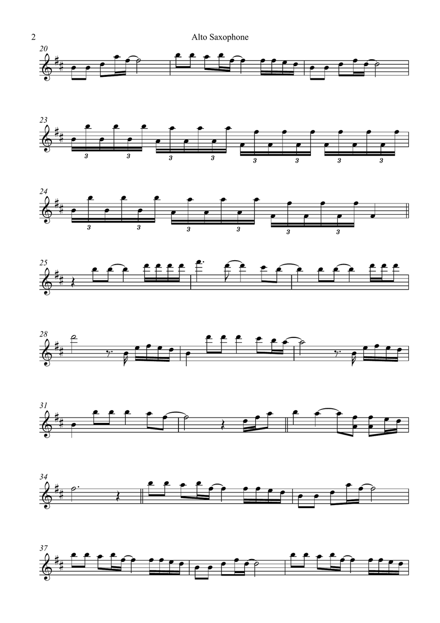 Ophelia Ophelia Alto Saxophone scores gallery preview page 2