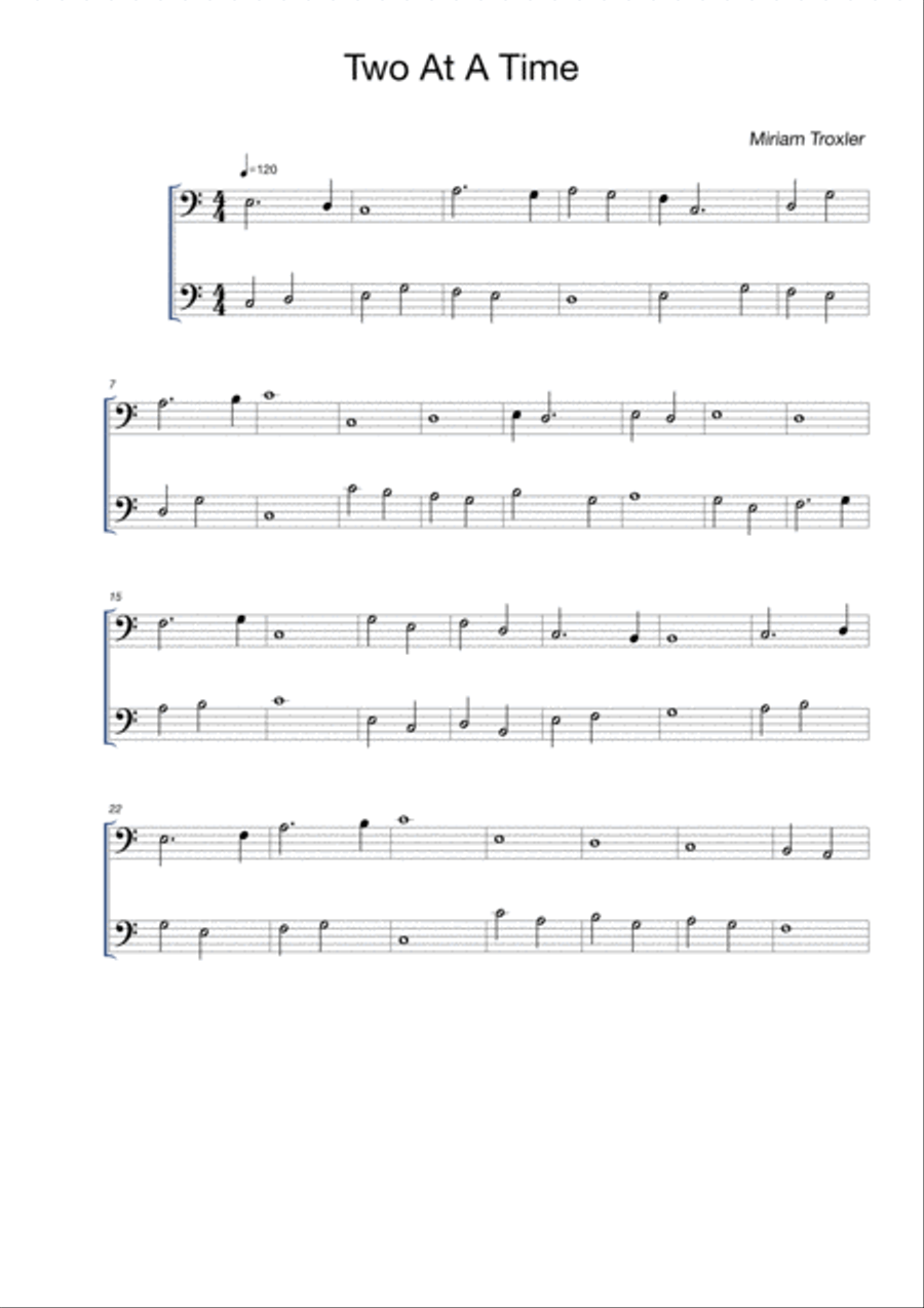 Two At A Time String Duet scores gallery preview page 1