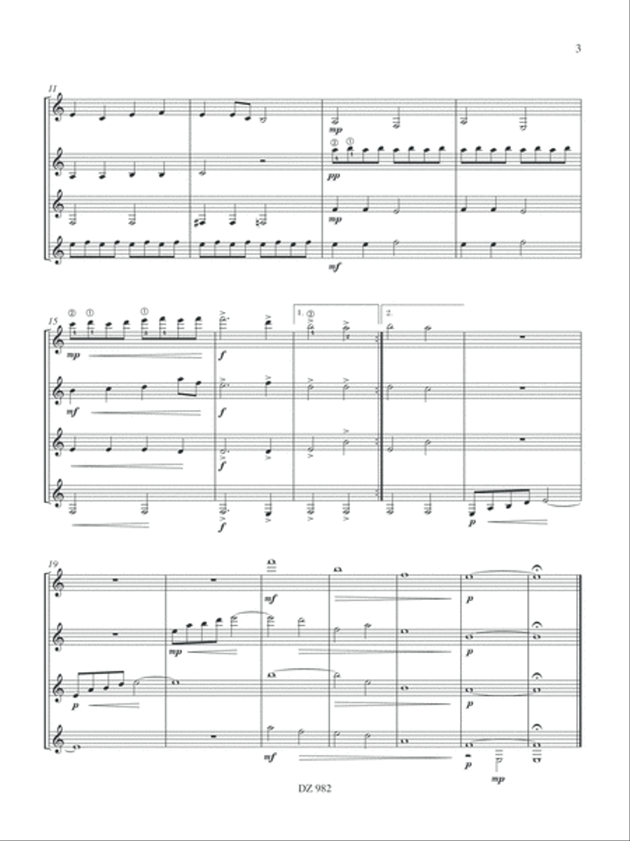 Musique facile pour 4 guitares - Japon (Les saisons japonaises, vol. 2) Guitar Ensemble scores gallery preview page 3