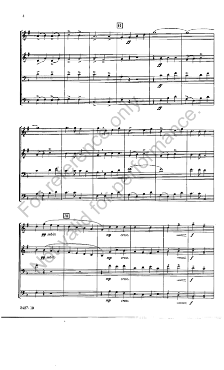 Adagio and Presto Brass Quartet scores gallery preview page 5