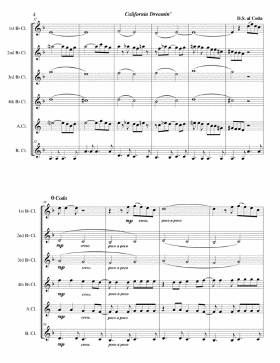 California Dreamin' Small Ensemble scores gallery preview page 6