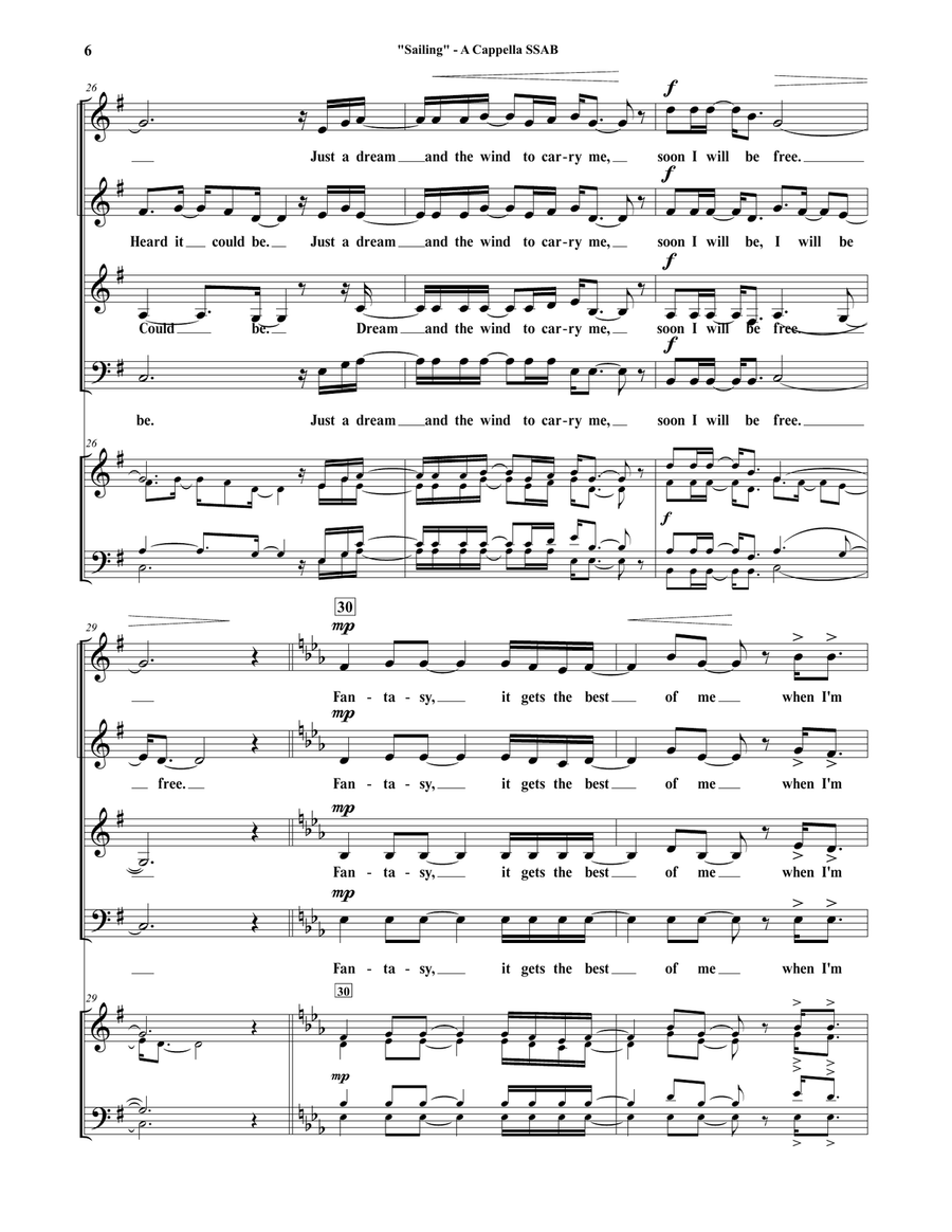 Sailing Sailing 4-Part scores gallery preview page 6