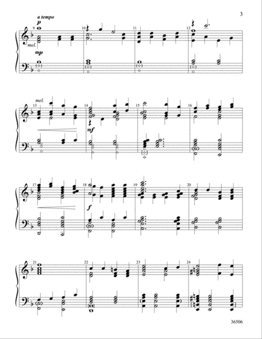 O Night Divine Handbell Choir scores gallery preview page 3