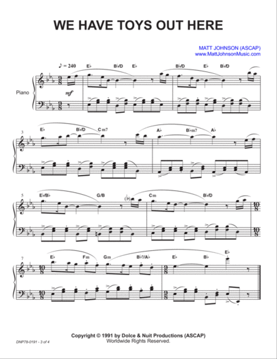 We Have Toys Out Here Piano Solo scores gallery preview page 3