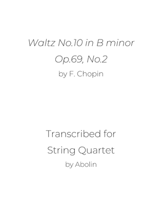Book cover for Chopin: Waltz No.10, Op.69, No.2 - String Quartet