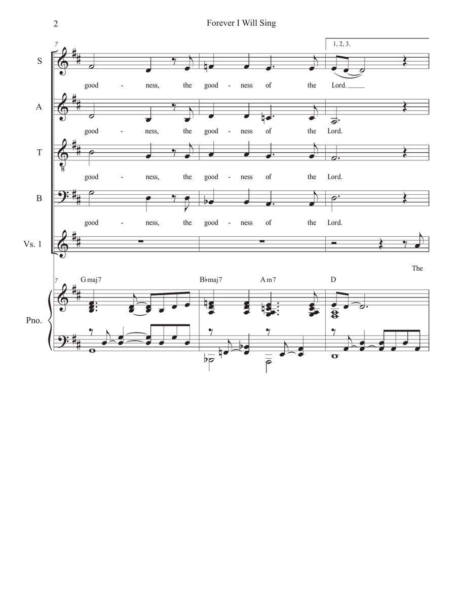 Forever I Will Sing (Psalm 89) (SATB) 4-Part scores gallery preview page 2