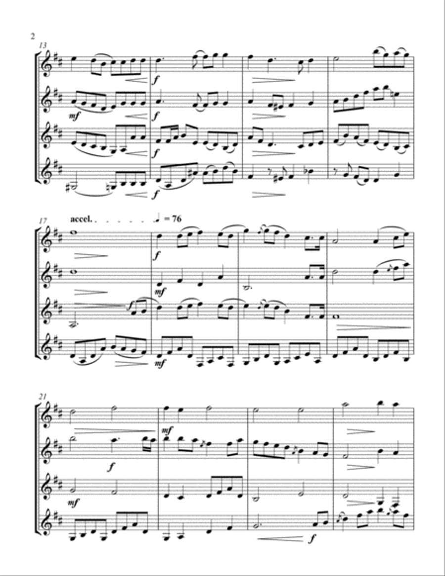 Danny Boy/Loch Lomond Danny Boy/Loch Lomond Woodwind Quartet scores gallery preview page 2