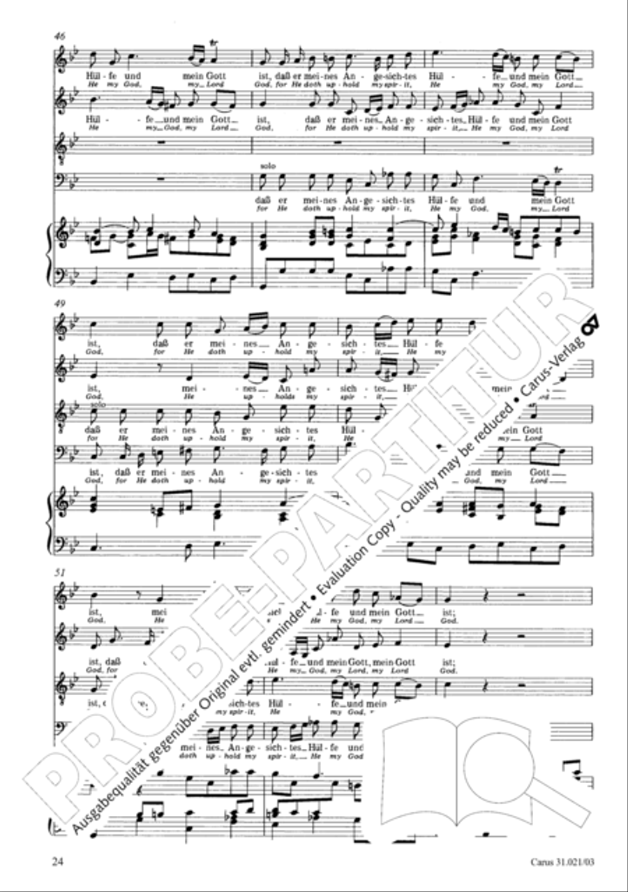 Lord my God, my heart and soul were sore distressed (Ich hatte viel Bekummernis) STB scores gallery preview page 25
