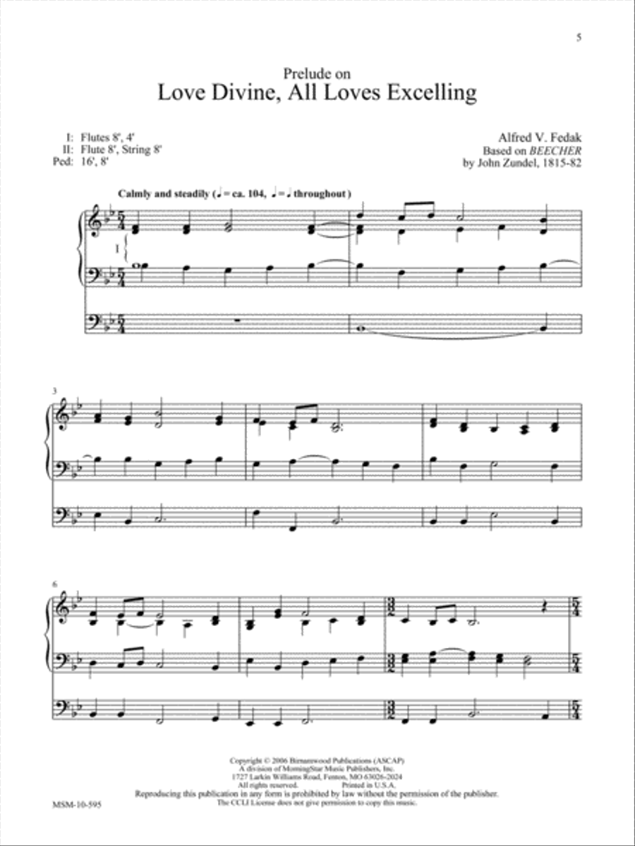A Wesley Organbook: Eight Hymn Tune Preludes Organ scores gallery preview page 7