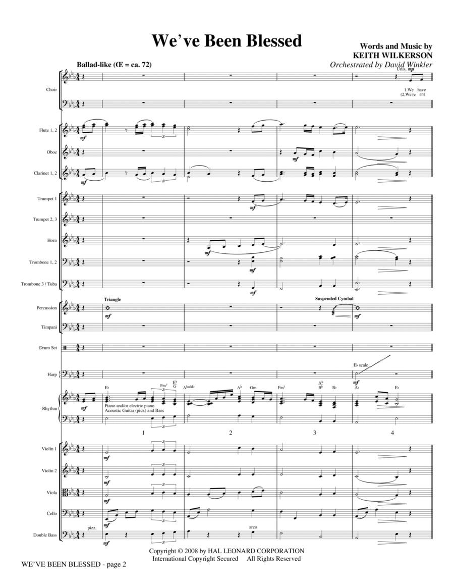 We've Been Blessed - Full Score Choir scores gallery preview page 1
