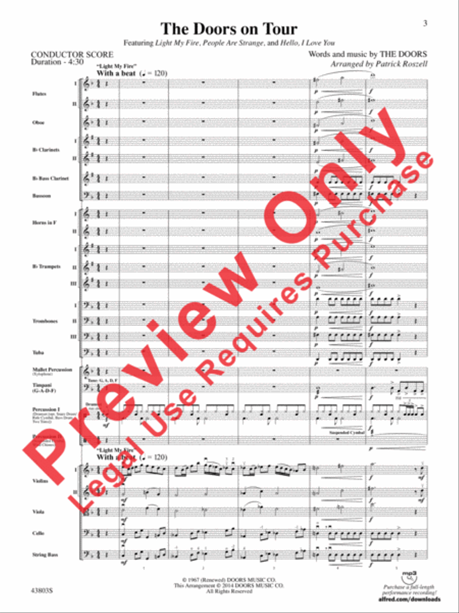 The Doors on Tour The Doors on Tour Full Orchestra scores gallery preview page 4