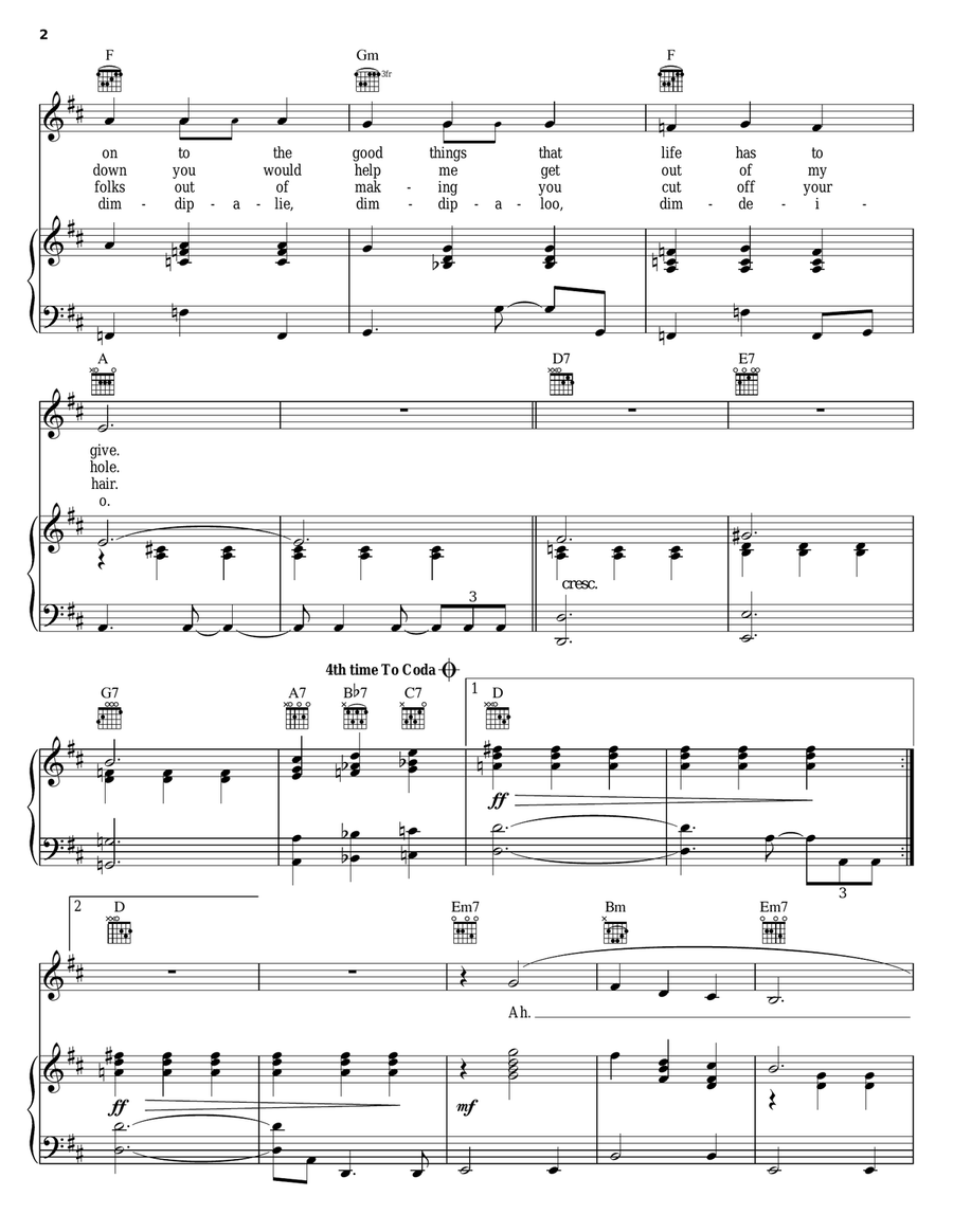 Friends Piano, Vocal, Guitar scores gallery preview page 2