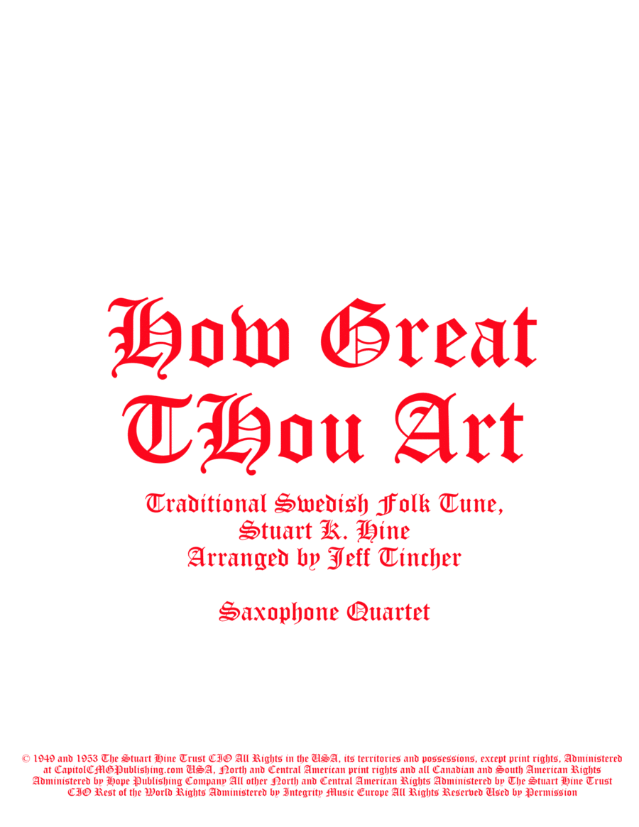 How Great Thou Art Woodwind Quartet scores gallery preview page 1