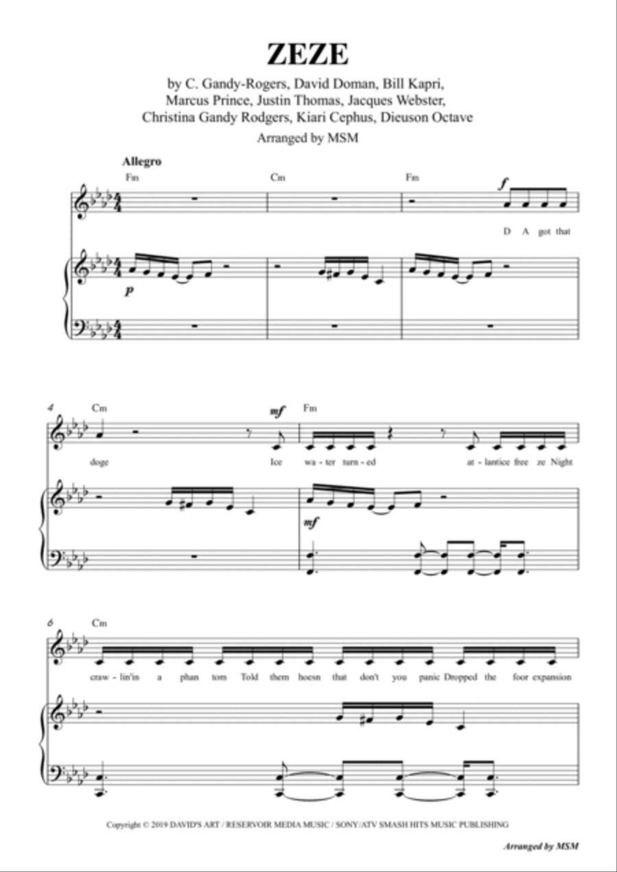 I'm Fine (feat. Travis Scott) Voice scores gallery preview page 3