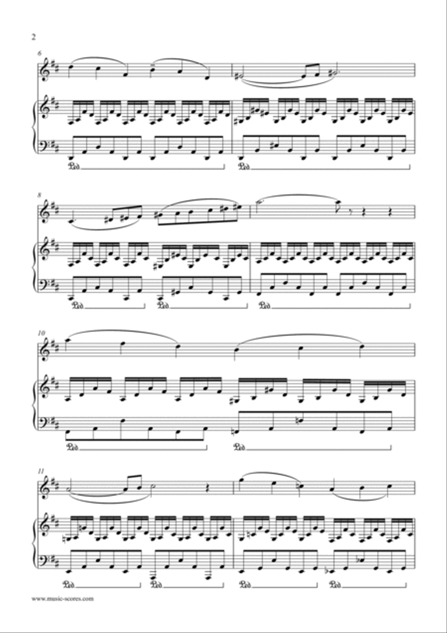 The Swan, or Le Cygne - Violin and Piano Violin Solo scores gallery preview page 2