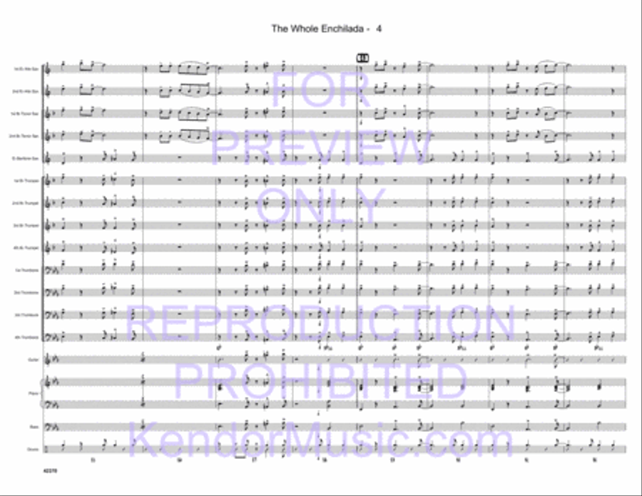 Whole Enchilada, The Jazz Ensemble scores gallery preview page 5
