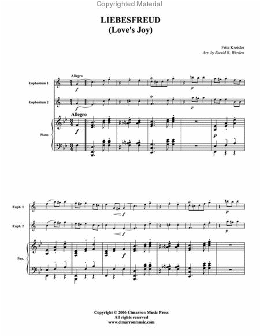 Liebesfreud (Love's Joy) Liebesfreud (Love's Joy) Brass Duet scores gallery preview page 2